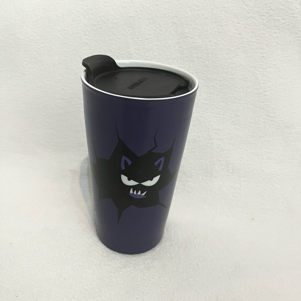 David's Tea Halloween Purple Ceramic Travel Mug w/lid